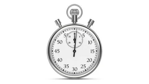 Animation stopwatch on a white background. Stock Footage 74920085