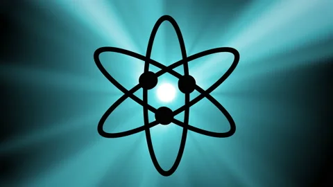Animation of the structure of an atom. | Stock Video | Pond5