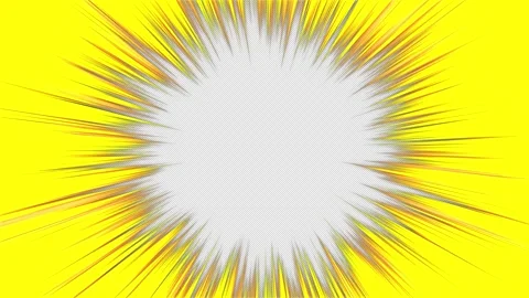 Animation-style Yellow Radiation Loop Video Material Видео 332532538