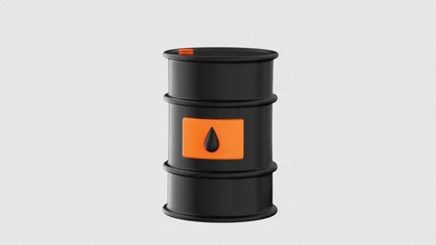 An animation of a stylized oil drum Stock Footage 326340641