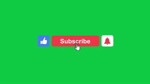 Animation of a Subscribe and Likes and Notification Button for Youtube. Stock Footage 142006030