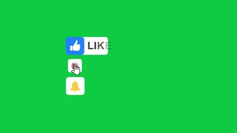 Animation of a Subscribe and Likes and Notification Button for Youtube. 動画素材 142006033