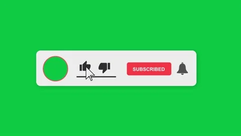 Animation of a Subscribe and Likes and Notification Button for Youtube. Vídeos de archivo 142006039