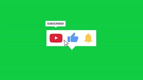 Animation of a Subscribe and Likes and Notification Button for Youtube. Stock Footage 142007160
