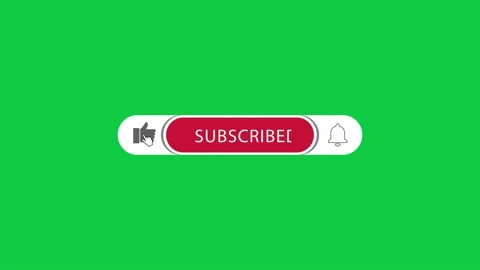 Animation of a Subscribe and Likes and Notification Button for Youtube. Stock Footage