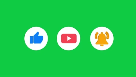 Animation of a Subscribe and Likes and Notification Button for Youtube. Stock Footage 154259062