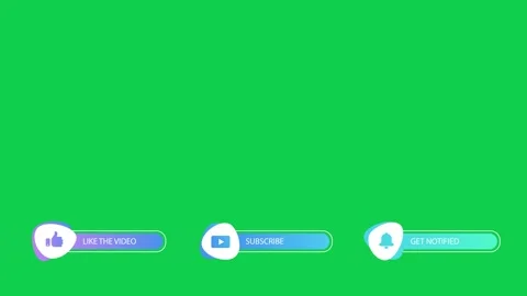 Animation of a Subscribe and Likes and Notification Button for Youtube. Stock Footage 220023980