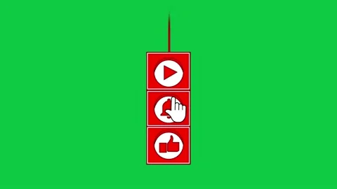 Animation of a Subscribe and Likes and Notification Button for Youtube. Stock Footage 220142049