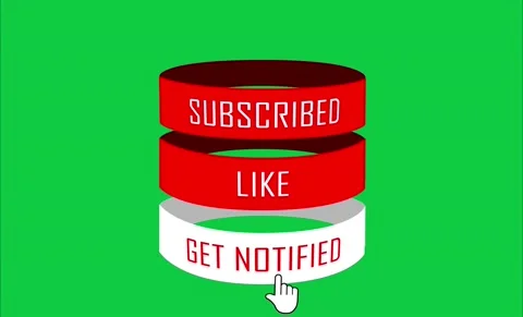 Animation of a Subscribe and Likes and Notification Button for Youtube. Stock Footage 220142254