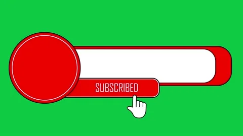 Animation of a Subscribe and Likes and Notification Button for Youtube. Stock Footage 220142268