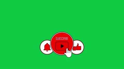 Animation of a Subscribe and Likes and Notification Button for Youtube. Stock Footage 220142323