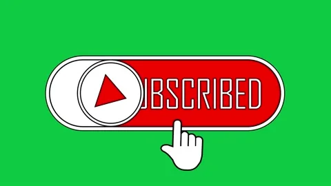 Animation of a Subscribe and Likes and Notification Button for Youtube. Stock Footage 220142326