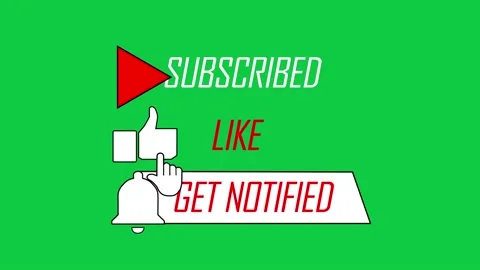 Animation of a Subscribe and Likes and Notification Button for Youtube. Stock Footage 220142333