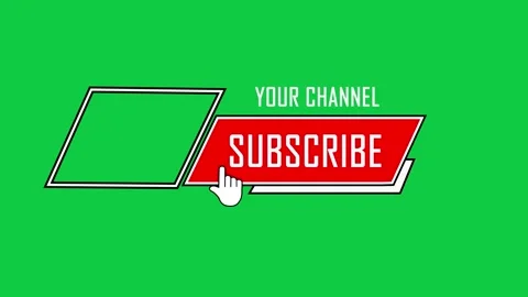 Animation of a Subscribe and Likes and Notification Button for Youtube. Stock Footage 220142366