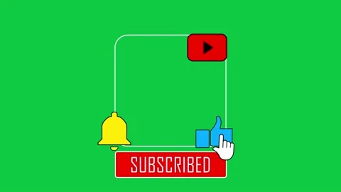 Animation of a Subscribe and Likes and Notification Button for Youtube. Stock Footage 220142400