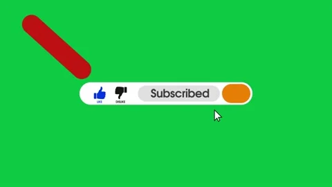 Animation of a Subscribe and Likes and Notification Button for Youtube. Stock Footage 233733137