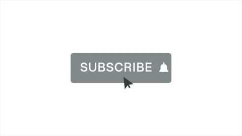 Animation of a Subscribe button with a bell icon and cursor clicking it Stock Footage 320005141
