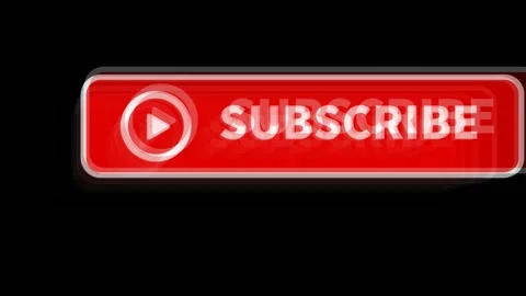 Animation of subscribe button video channel isolated on black background fo.. Stock Footage 253447154