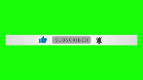 Animation Of A Subscribe Button For Youtube with green screen Stock Footage 143471097