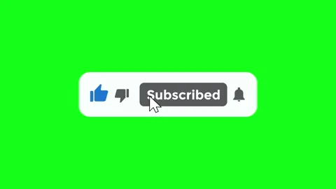 Animation of subscribe, like, share, notification button with green screen Stock-Footage 260084777