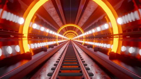 Animation of a Subway train journey Vídeos de archivo 130563028