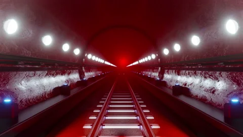 Animation of a Subway train journey Stock Footage 158842116