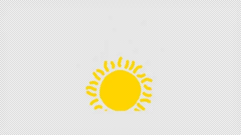 Animation of the sun rising and setting over the horizon. Stock Footage 276747120