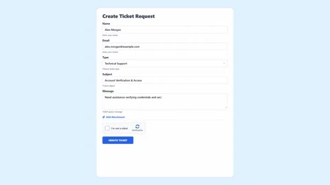 Animation of a support ticket request form being submitted. 4K 動画素材 345495592