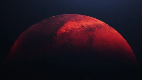 Animation of the surface of the planet mars in space Stock Footage 296075049