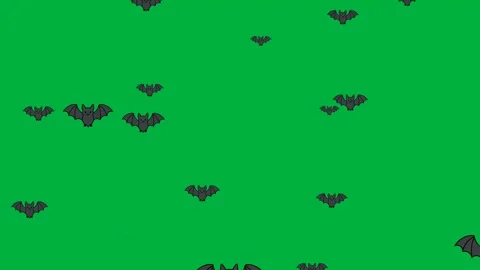 Animation of a swarm of bats flying Stock Footage 330204866