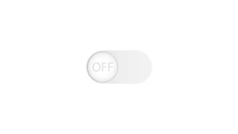 Animation of the switch button on off. Moving the toggle switch left to rig.. Stock Footage 303362857