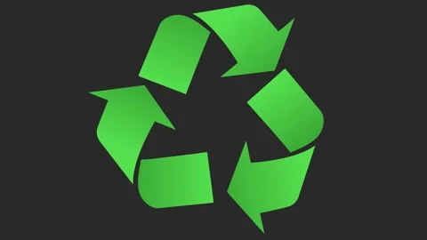 Animation with the symbol of recycling Stock Footage 310791486