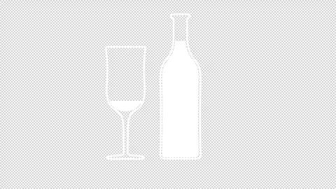 Animation symbolizing the prohibition of drinking alcohol. Stock Footage 277071614
