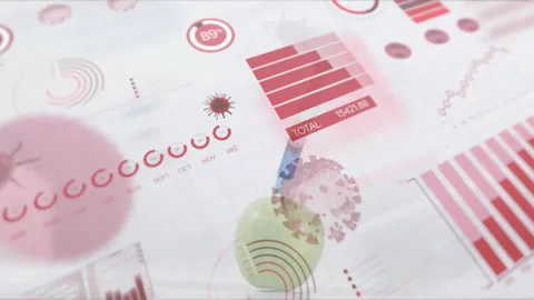 Animation of syringe in apple over data processing on white background Stock Footage 265554479