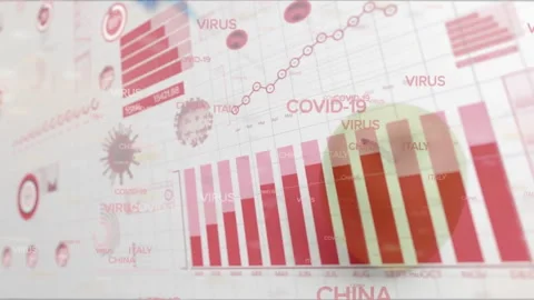 Animation of syringe in apple over data processing on white background Stock Footage 265554494