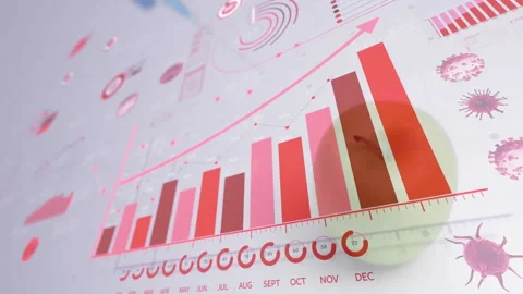 Animation of syringe in apple over data processing on white background Stock Footage 265554517