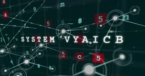 Animation of system hacked, malware, alert text with letters and numbers over Stock Footage 249324602