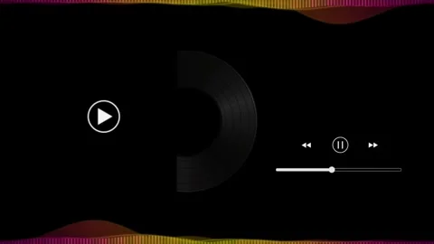 Animation tab orange nois wave effect on black background. 	 Stock Footage 277864444