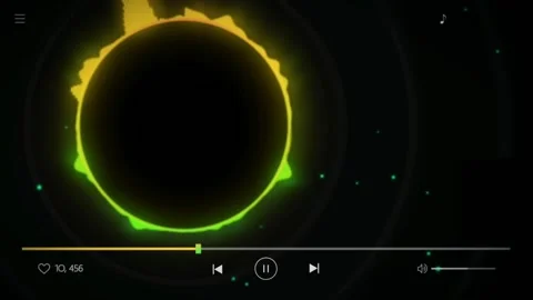 Animation tab orange nois wave effect on black background. Stock Footage 277864462