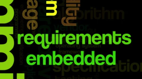 Animation of tag cloud related to software development and engineering Stock Footage 32328319