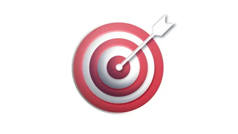 Animation Target Concept icon. Used as an icon or logo paper cut Stock Footage 130943780