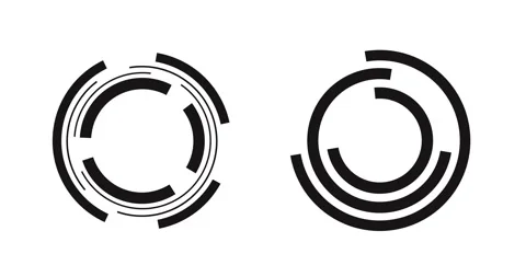 Animation tech circle rotate infinite 스톡 동영상 323247125