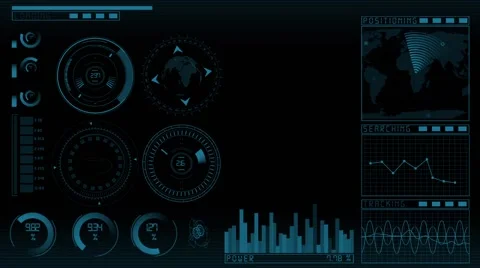 Animation technology screen 2 Stock Footage 47312523