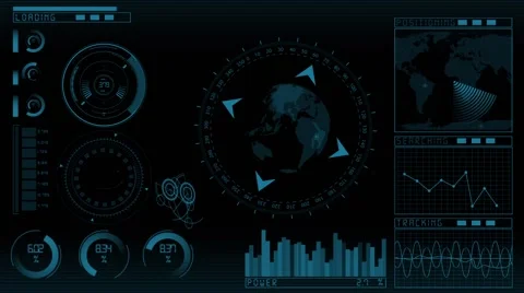 Animation technology screen GUI Stock Footage 47312498