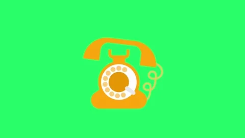 Animation telephone on green background. Stock Footage 252995726
