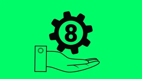 Animation of ten countdown gears over hand Stock-Footage 241771363