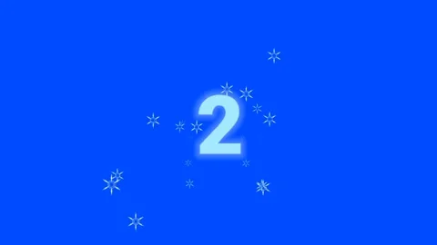 Animation of ten countdown with snow Stock Footage 247677304