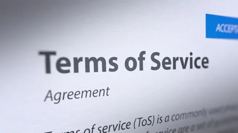 Animation of Terms of Service Agreement Stock Footage 209152385