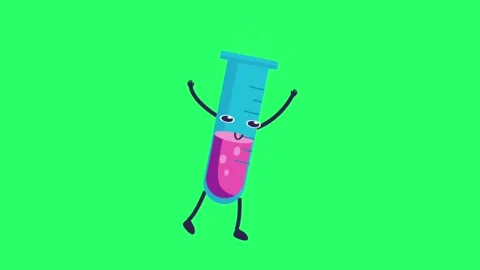 Animation test tube on green screen. Stock Footage 276428486