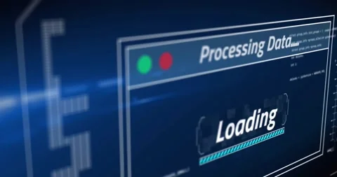 Animation of text and digital data processing over screen Stock Footage 330179753